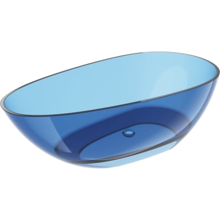 Mexen Glass denim cadă de baie freestanding transparentă 170 x 85 cm, dop crom - 58061708507