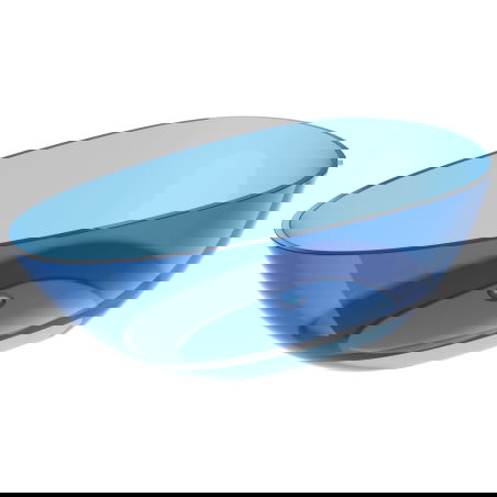 Mexen Glass denim szabadon álló átlátszó fürdőkád 170 x 85 cm, krómozott lefolyó - 58061708507