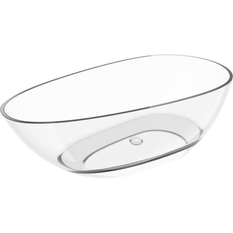 Mexen Glass cadă independentă transparentă 170 x 85 cm, dop cromat - 58061708508