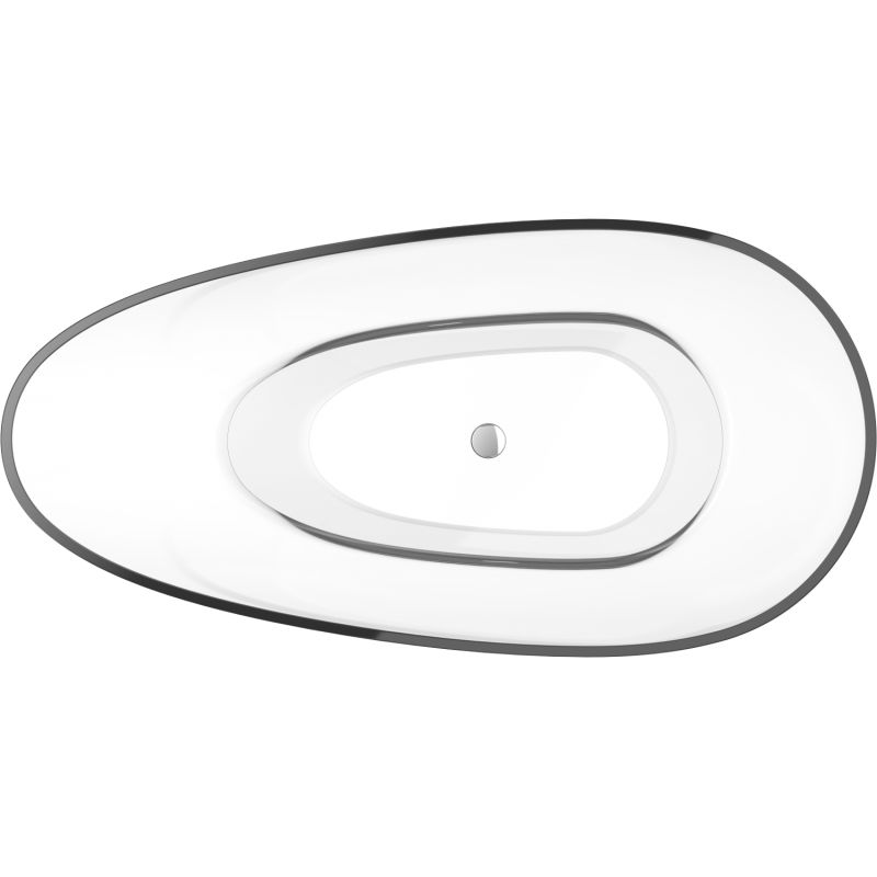 Mexen Glass cadă independentă transparentă 170 x 85 cm, dop cromat - 58061708508