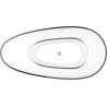 Mexen Glass cadă de baie freestanding transparentă 170 x 85 cm, clear, dop crom - 58061708508