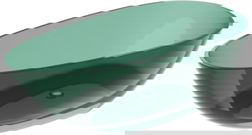 Mexen Glass teal cadă de baie independentă transparentă 170 x 85 cm, dop crom - 58061708511