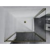 Cabină de duș Mexen Apia glisantă 130 x 90 cm, transparentă, aurie + cadă de duș Flat, albă - 840-130-090-50-00-4010G