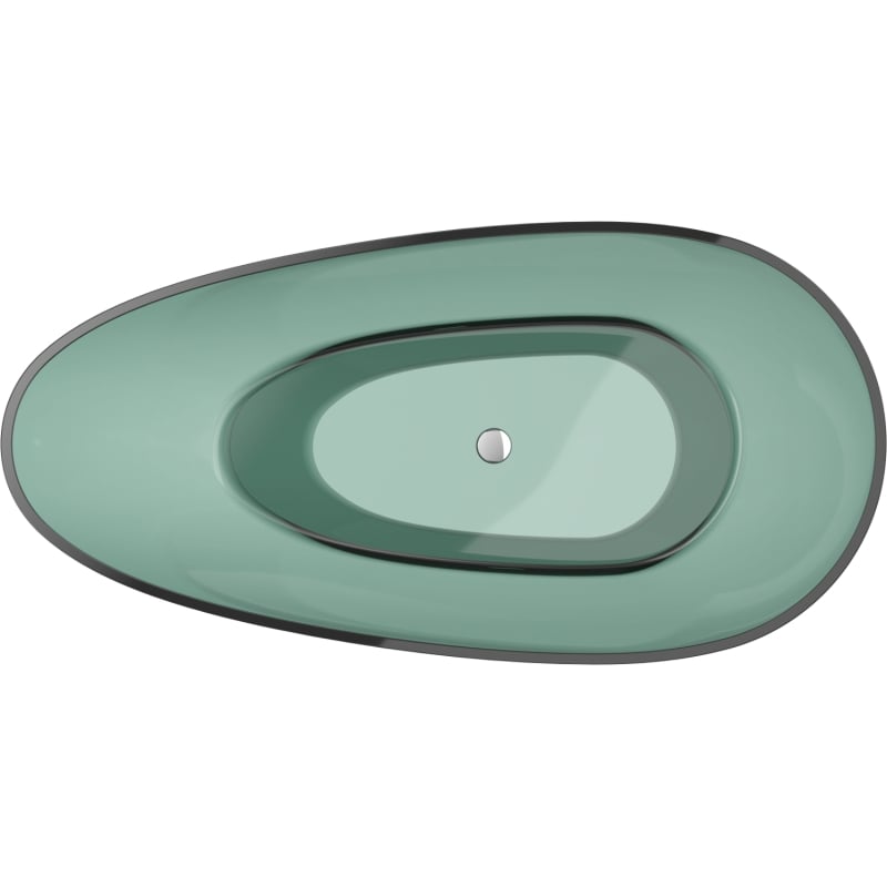 Mexen Glass átlátszó szabadon álló kád 170 x 85 cm, króm lefolyó - 58061708511