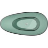 Mexen Glass szabadon álló átlátszó kád 170 x 85 cm, teal, krómozott dugó - 58061708511