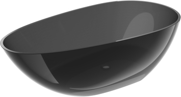 Mexen Glass cada de sine stătătoare transparentă 170 x 85 cm, negru, dop cromat - 58061708513