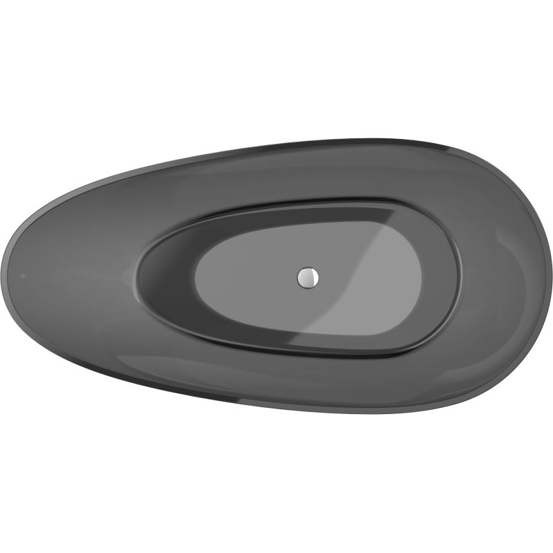 Mexen Glass negru cadă freestanding transparentă 160 x 80 cm, dop cromat - 58061608013