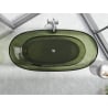 Mexen Pure olive cadă de sine stătătoare transparentă 170 x 80 cm, dop cromat - 58071708001