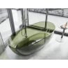 Mexen Pure olive cadă de baie freestanding transparentă 170 x 80 cm, dop crom - 58071708001