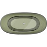 Mexen Pure cada autoportantă transparentă 170 x 80 cm, olive, scurgere crom - 58071708001