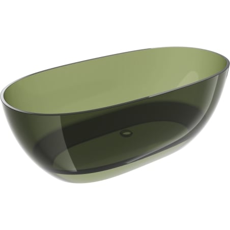 Mexen Pure olive cadă de baie freestanding transparentă 170 x 80 cm, dop crom - 58071708001