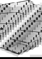 Mexen Mist Duo cabină de duș cu ușă batantă 120 x 90 cm, grilaj negru, negru - 8A4-120L-090P-70-77