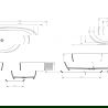 Mexen Pure pădure cadă de baie independentă transparentă 170 x 80 cm, dop crom - 58071708002
