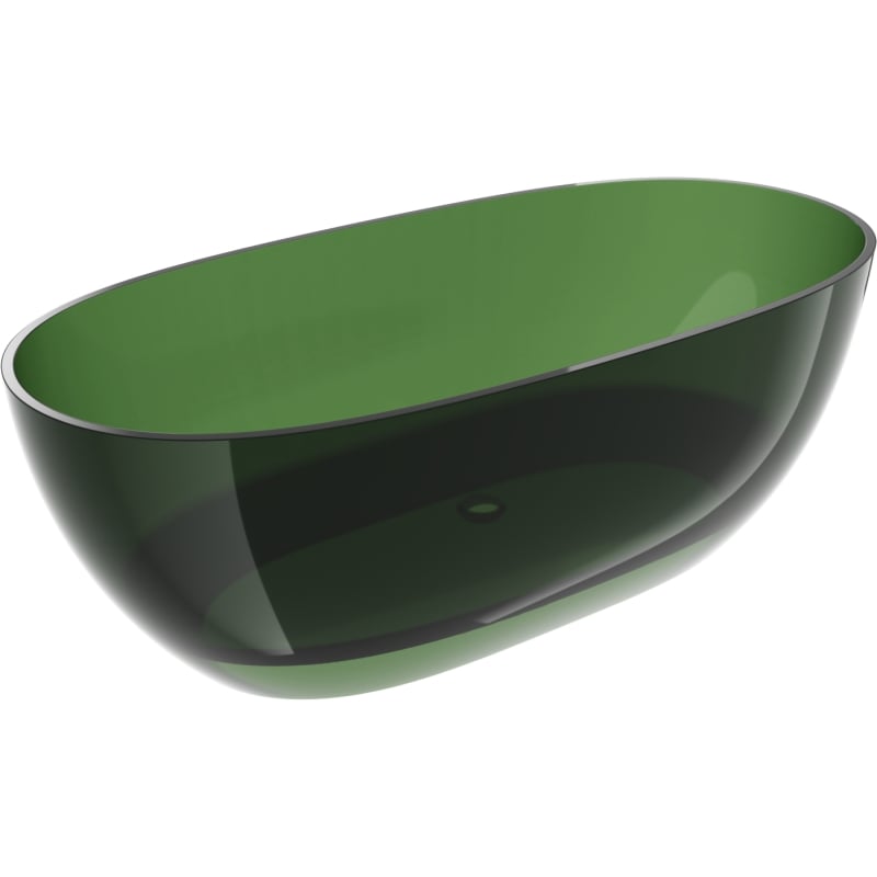 Mexen Pure forest szabadon álló átlátszó kád 170 x 80 cm, króm lefolyódugó - 58071708002