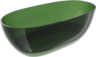 Mexen Pure forest szabadon álló átlátszó kád 170 x 80 cm, króm lefolyódugó - 58071708002