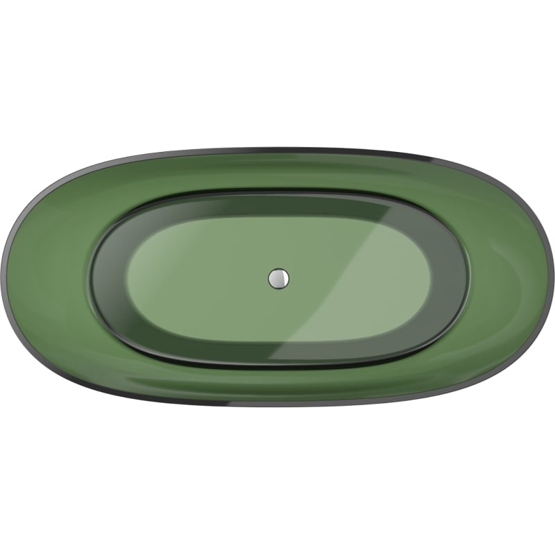 Mexen Pure forest szabadon álló átlátszó kád 170 x 80 cm, króm lefolyódugó - 58071708002