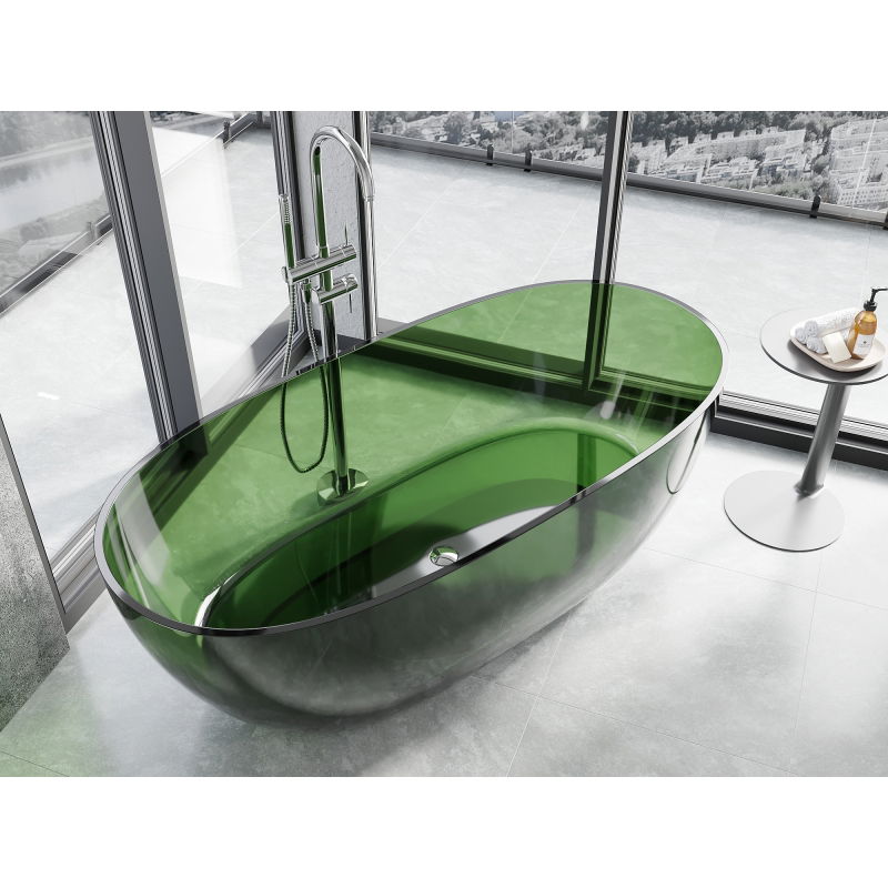 Mexen Pure pădure cadă freestanding transparentă 170 x 80 cm, dop crom - 58071708002