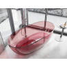 Mexen Pure cadă freestanding transparentă 170 x 80 cm, eozină, dop crom - 58071708003