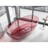 Mexen Pure szabadon álló átlátszó kád 170 x 80 cm, eozin, krómozott dugó - 58071708003