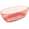 Mexen Pure cadă freestanding transparentă 170 x 80 cm, coral, dop cromat - 58071708004