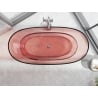 Mexen Pure cadă freestanding transparentă 170 x 80 cm, coral, dop cromat - 58071708004