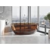 Mexen Pure earth cadă freestanding transparentă 170 x 80 cm, dop crom - 58071708005
