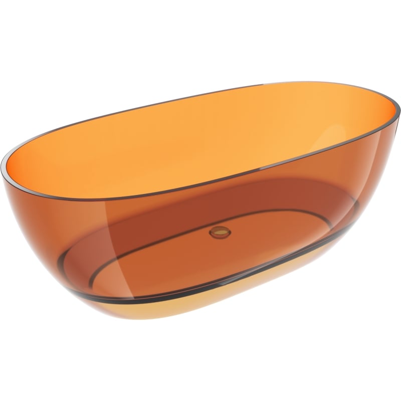 Mexen Pure rozsda szabadon álló átlátszó kád 170 x 80 cm, króm dugó - 58071708006