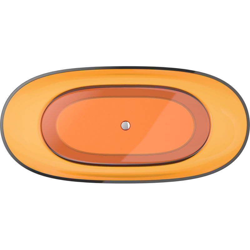 Mexen Pure rozsda szabadon álló átlátszó kád 170 x 80 cm, króm dugó - 58071708006