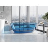 Mexen Pure cadă freestanding transparentă 170 x 80 cm, denim, dop crom - 58071708007