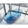 Mexen Pure cadă freestanding transparentă 170 x 80 cm, denim, dop crom - 58071708007
