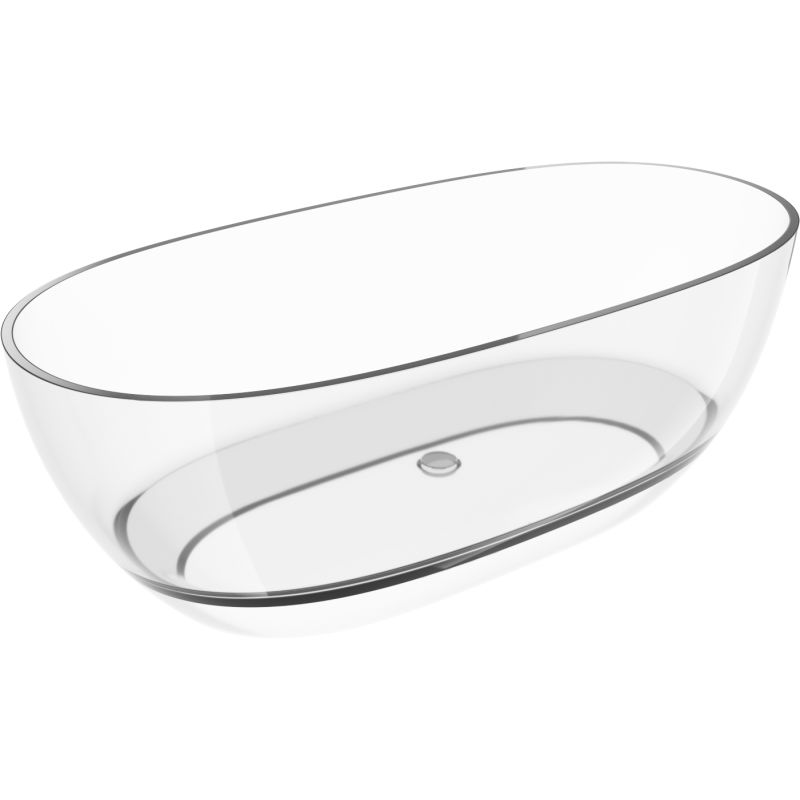 Mexen Pure clear cadă de sine stătătoare transparentă 170 x 80 cm, dop cromat - 58071708008