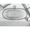 Mexen Pure cadă independentă transparentă 170 x 80 cm, transparent, dop cromat - 58071708008