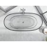 Mexen Pure szabadon álló átlátszó kád 170 x 80 cm, clear, króm dugó - 58071708008
