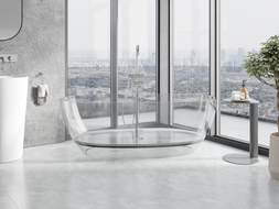Mexen Pure cadă independentă transparentă 170 x 80 cm, transparent, dop cromat - 58071708008