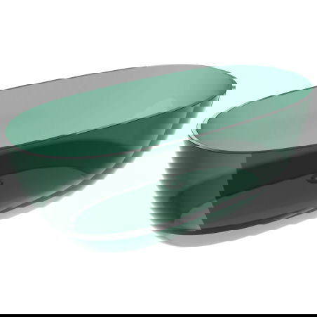 Mexen Pure teal cadă de baie independentă transparentă 170 x 80 cm, scurgere crom - 58071708011