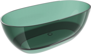 Mexen Pure cada autoportantă transparentă 170 x 80 cm, teal, dop cromat - 58071708011