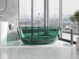 Mexen Pure cada autoportantă transparentă 170 x 80 cm, teal, dop cromat - 58071708011
