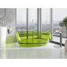Mexen Pure szabadon álló átlátszó kád 170 x 80 cm, lime, króm lefolyó - 58071708012