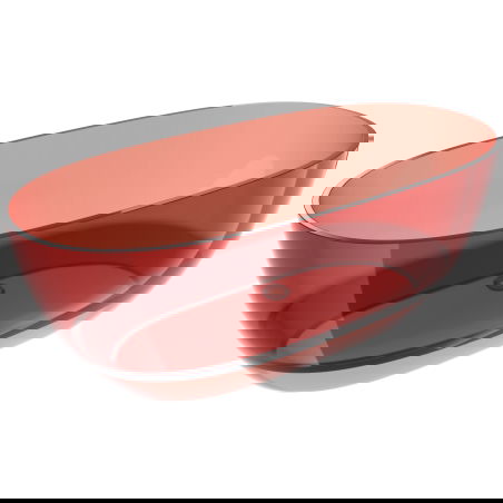 Mexen Pure cadă de baie roz independentă transparentă 170 x 80 cm, scurgere cromată - 58071708014