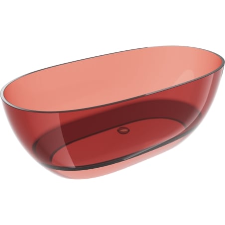 Mexen Pure rózsaszín szabadon álló átlátszó kád 170 x 80 cm, krómozott dugó - 58071708014