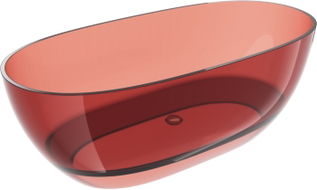 Mexen Pure cada autoportantă transparentă 170 x 80 cm, rose, dop crom - 58071708014