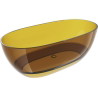 Mexen Pure cadă independentă transparentă 170 x 80 cm, honey, dop crom - 58071708015