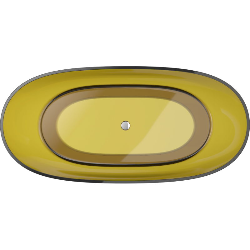 Mexen Pure honey cadă de baie freestanding transparentă 170 x 80 cm, dop crom - 58071708015