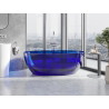 Mexen Pure cadă freestanding transparentă 170 x 80 cm, sapphire, dop cromat - 58071708016