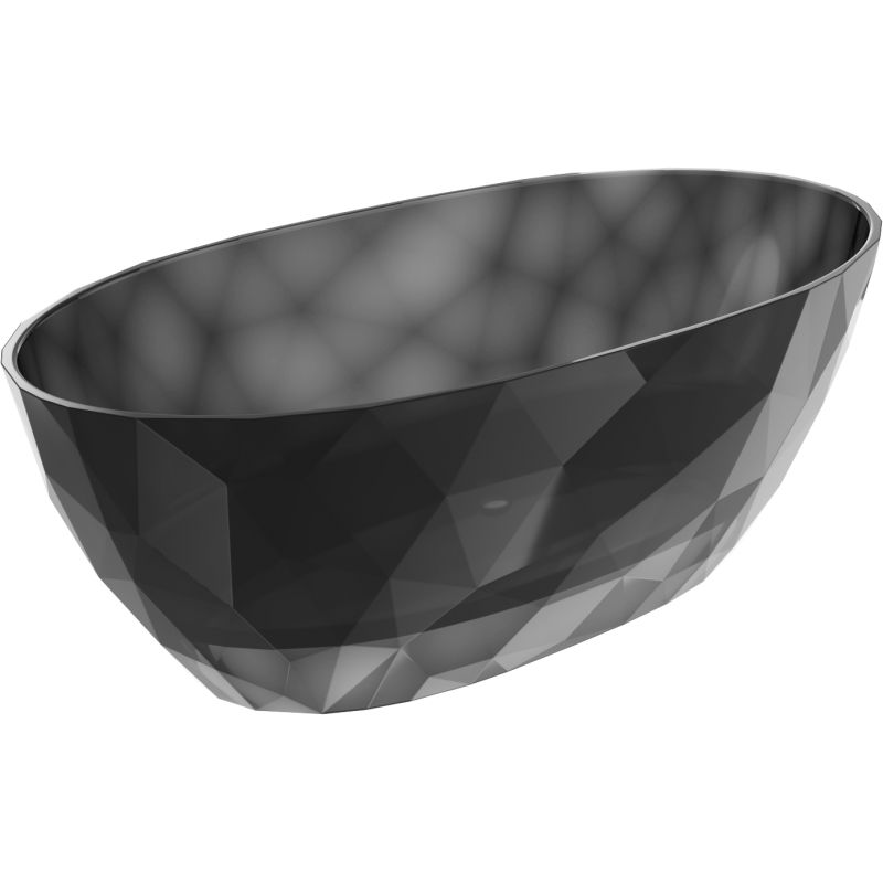 Mexen Orax cada neagră independentă transparentă 170 x 80 cm, dren crom - 58081708013