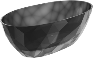 Mexen Orax cadă freestanding transparentă 170 x 80 cm, negru, sifon crom - 58081708013