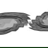 Mexen Orax fekete szabadon álló átlátszó kád 170 x 80 cm, krómozott dugó - 58081708013