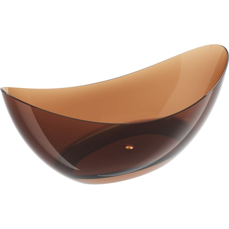 Mexen Vea earth szabadon álló átlátszó kád 180 x 80 cm, krómozott lefolyó - 58091808005