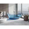 Mexen Vea cada freestanding transparentă 180 x 80 cm, denim, dop crom - 58091808007