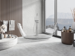 Mexen Vea cadă de baie freestanding transparentă 180 x 80 cm, clear, dop cromat - 58091808008